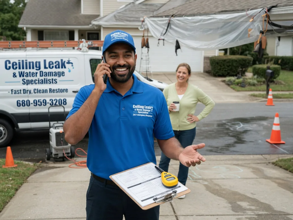 Ceiling Leak Cleanup Hanna, OK FAQs
